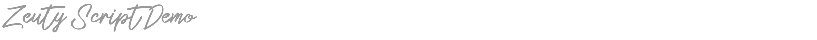Zeuty Script font preview